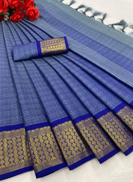 Rohini Soft Cotton Silk Saree with Contrast Jacquard Border Saree Catalog
